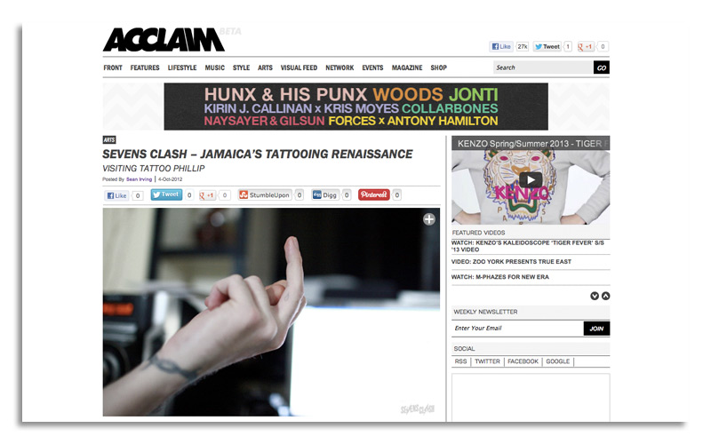 Acclaim Magazine - Tattoo Phillip