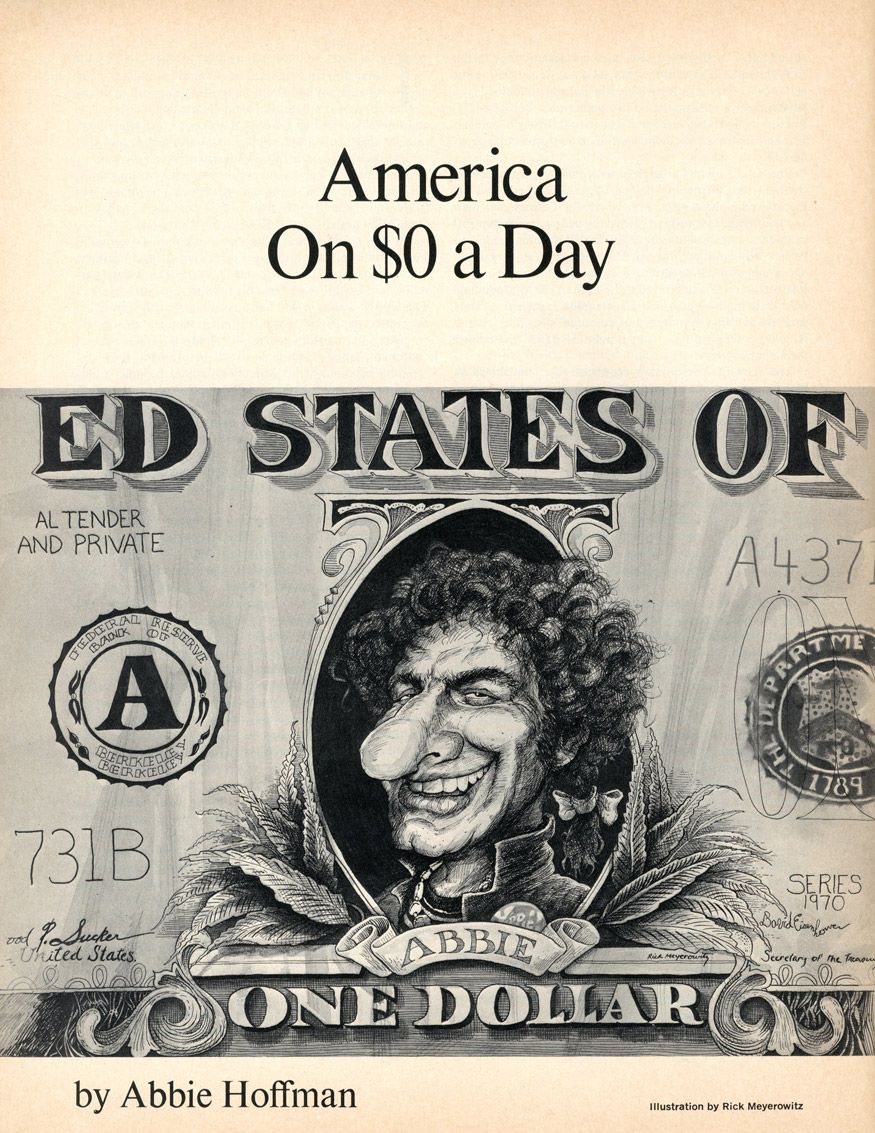 America On $0 a Day by Abbie Hoffman