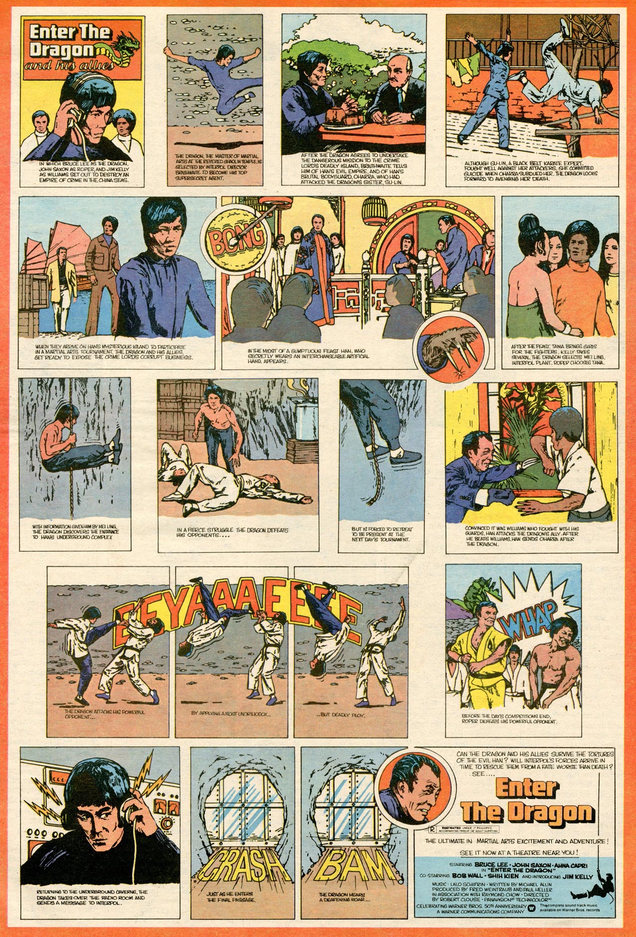 ‘Enter the Dragon’: Incredible comic advertisement for Bruce Lee’s swan song ...