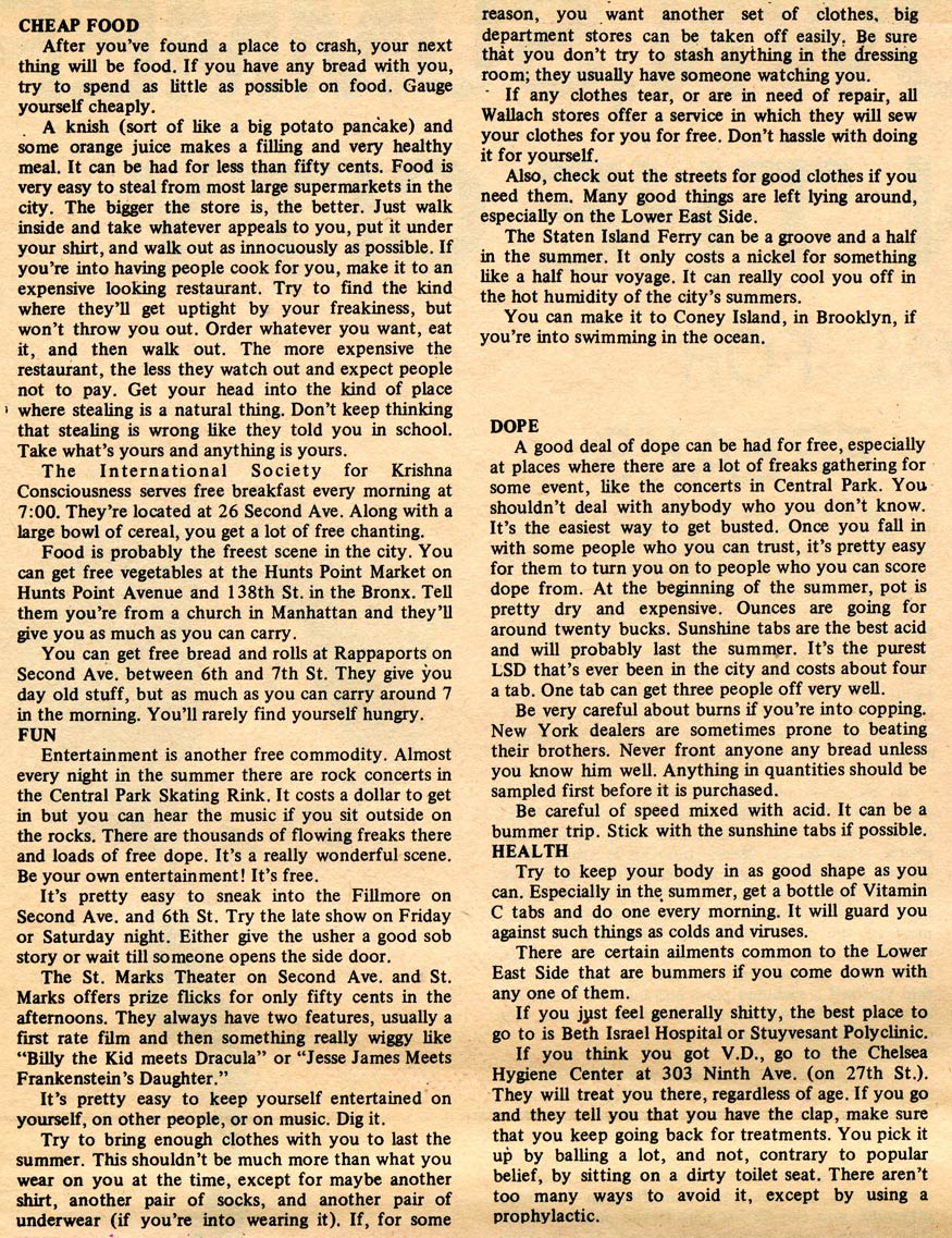 Jon Grell 1969 NYC Guide